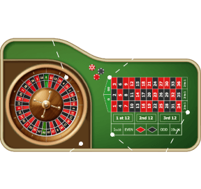 American roulette table